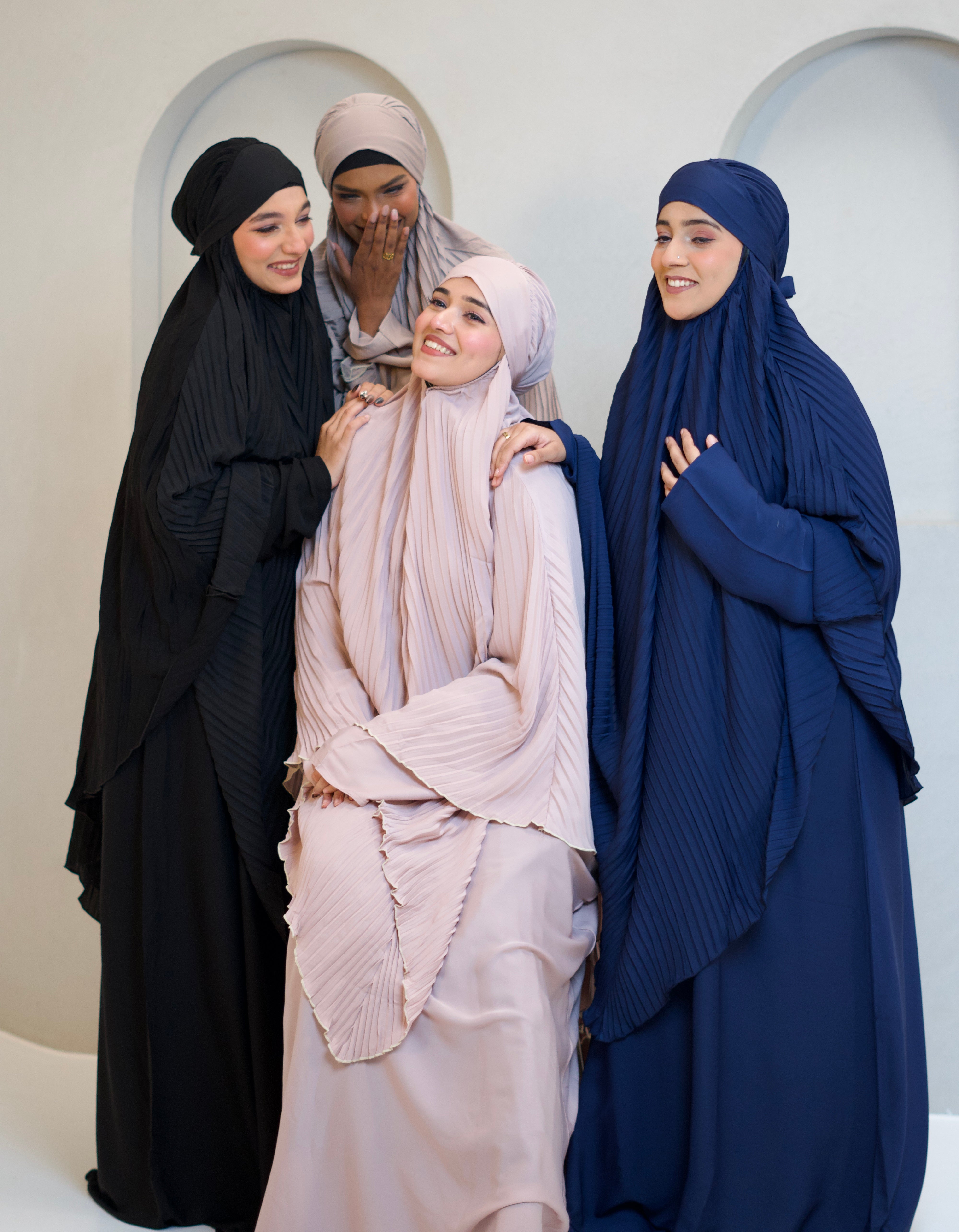 PLEATED KHIMAR SET