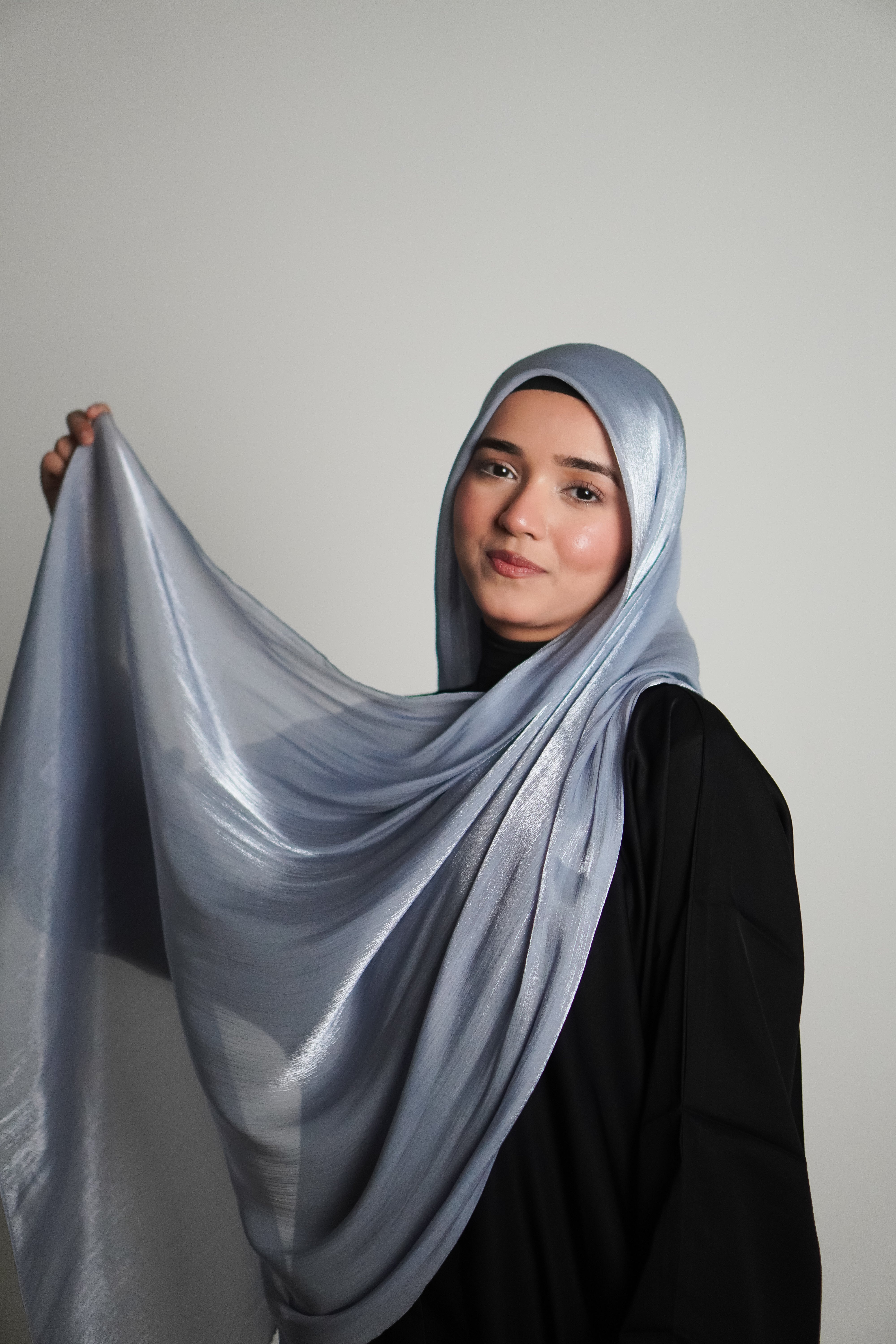 Premium Organza Hijab - Baby Blue
