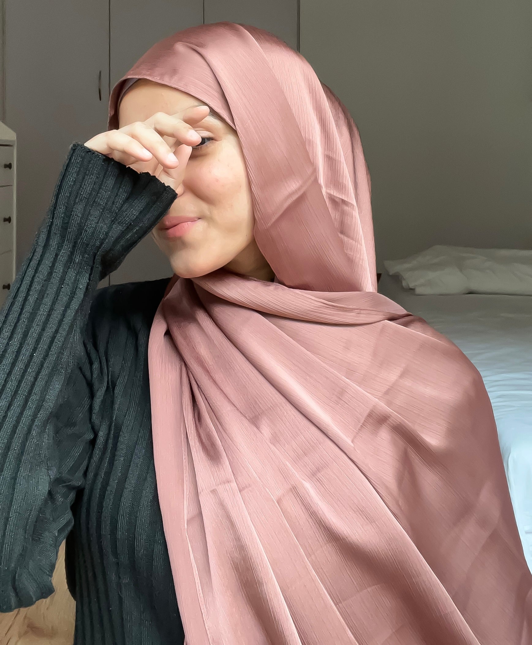 MUNA SATIN SILK - Dusky Rose