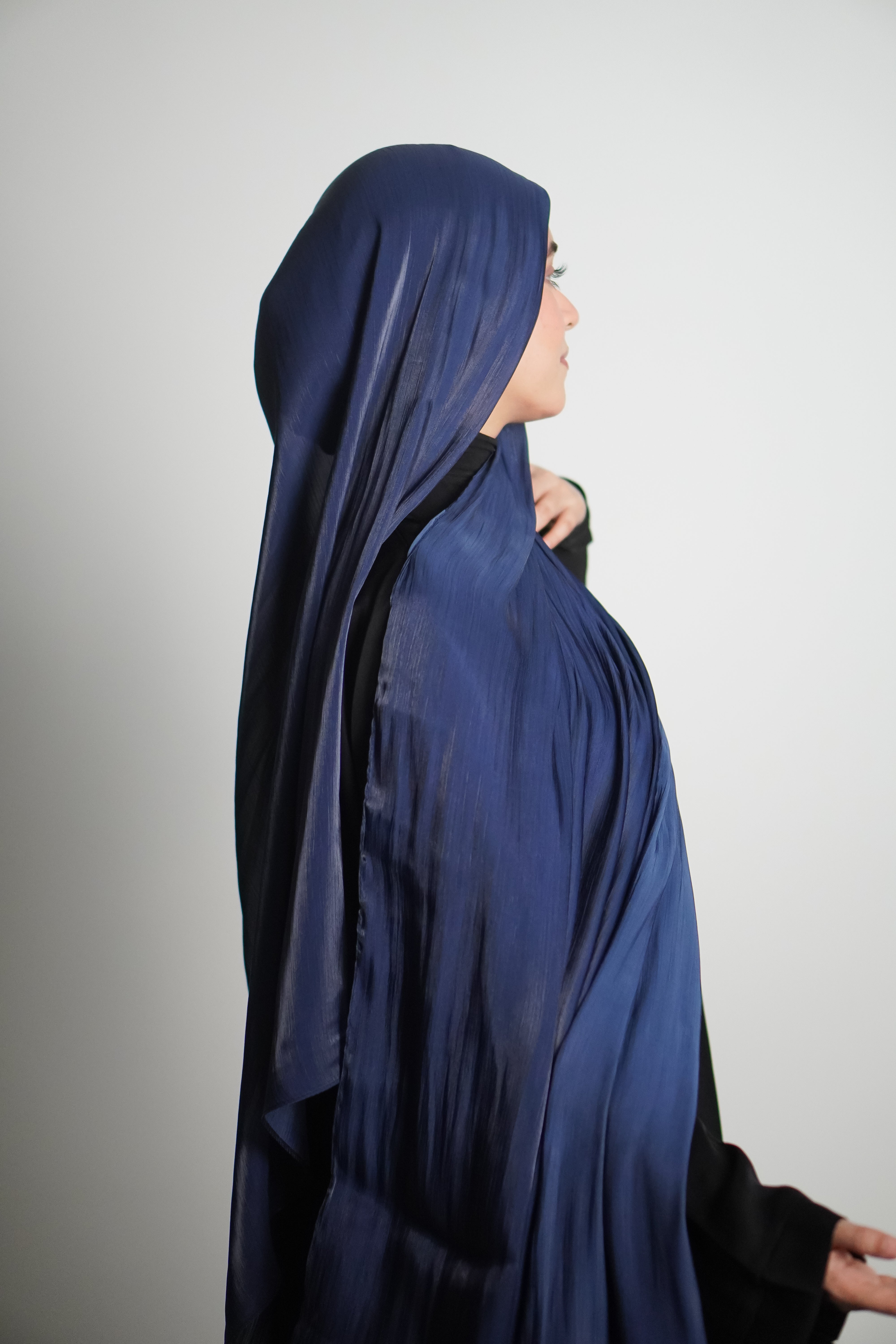 Premium Organza Hijab - Royal Blue