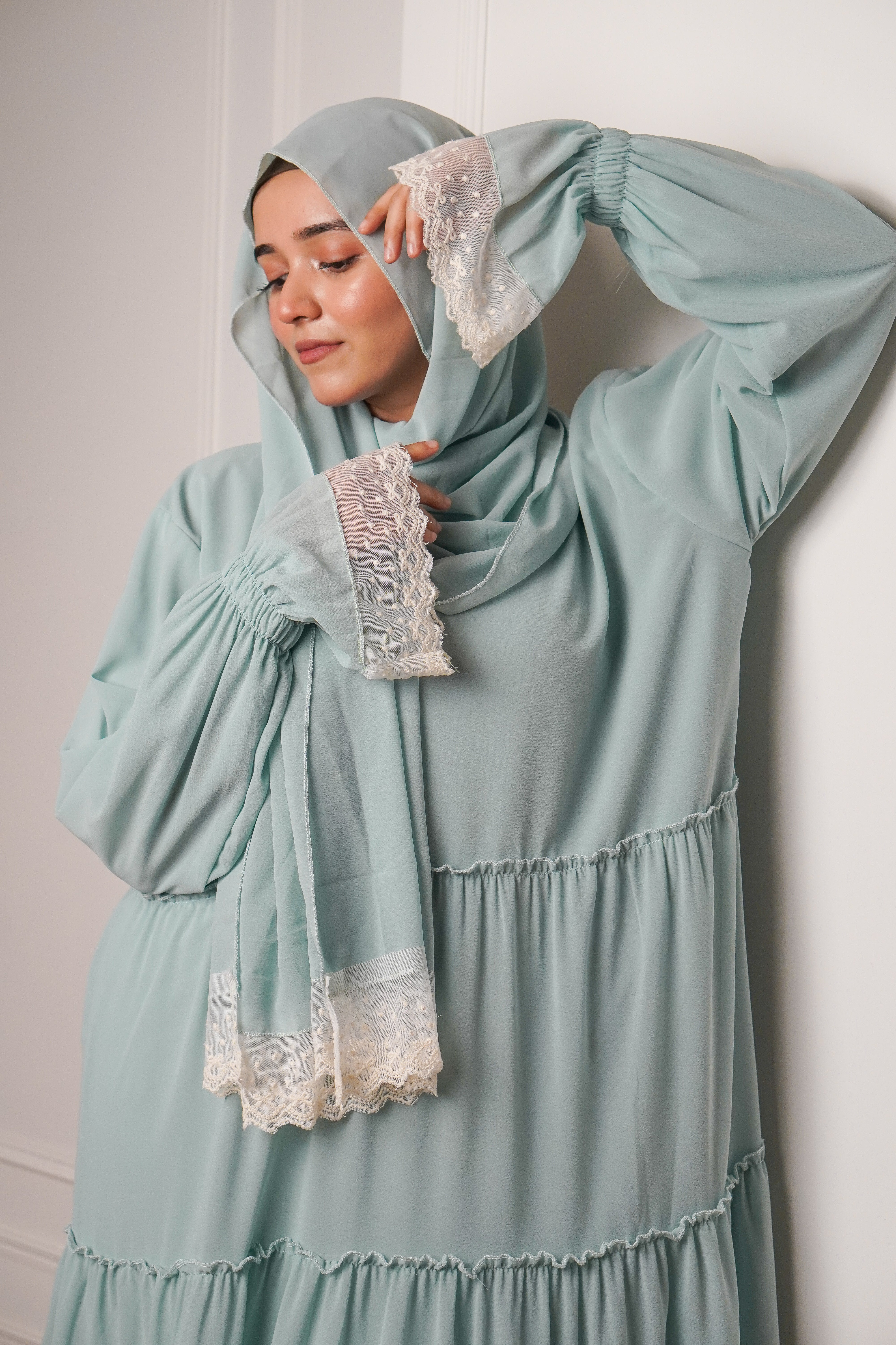 Feriha 2.0 Ruffled Dress - PASTEL GREEN