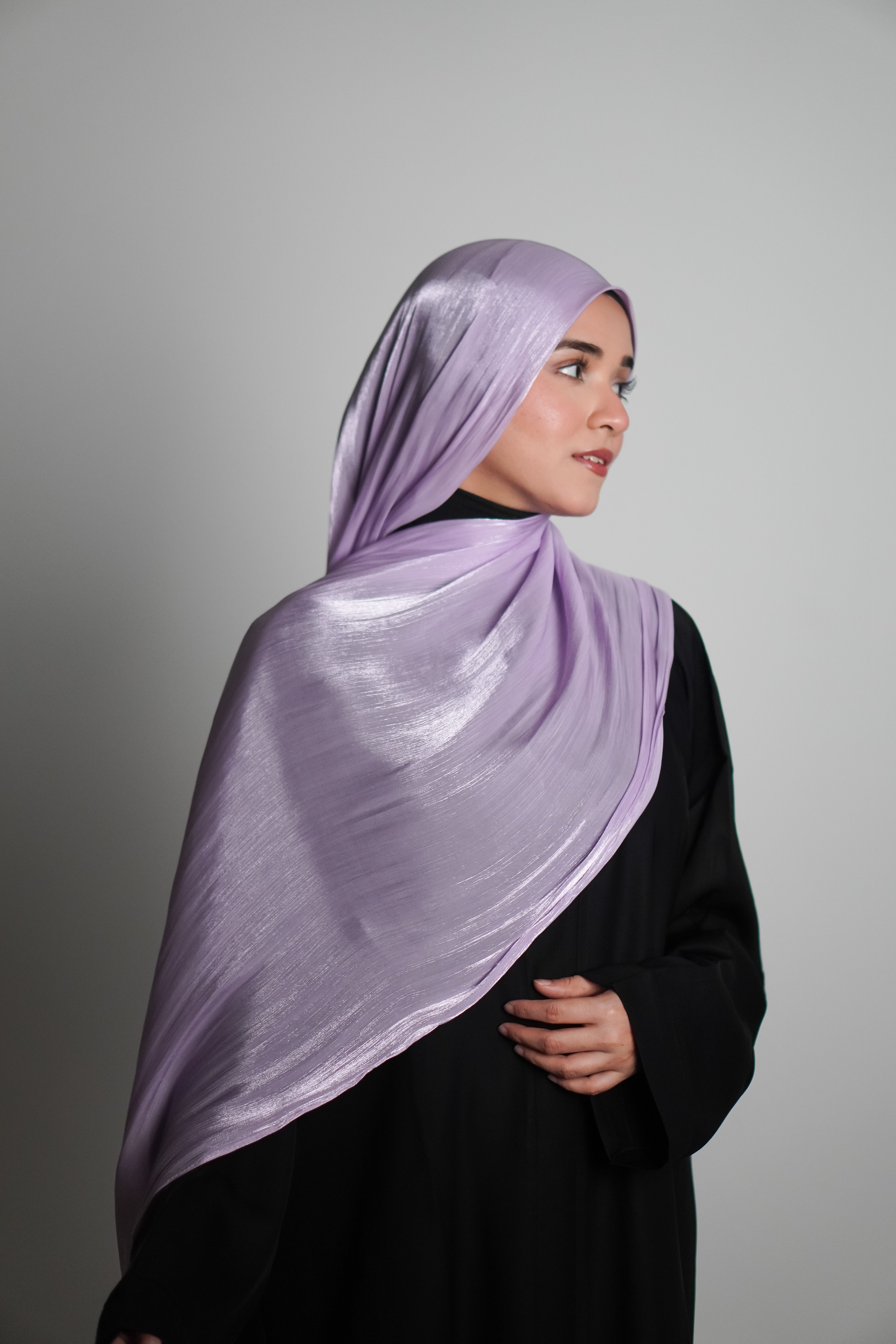 Premium Organza Hijab - Lilac Love