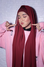 Matching Hijab Set - Maroon