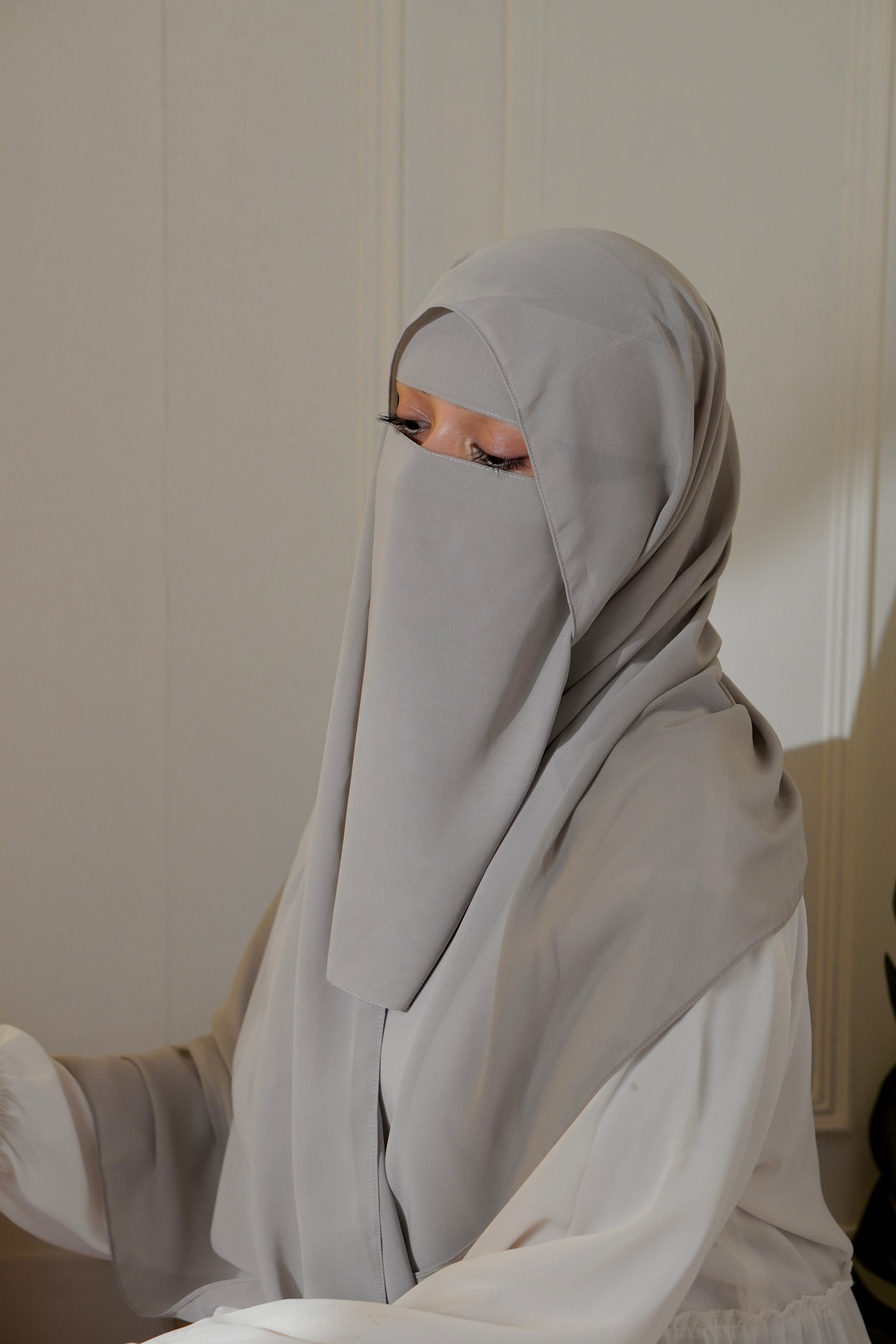 Matching Niqab Set - Grey