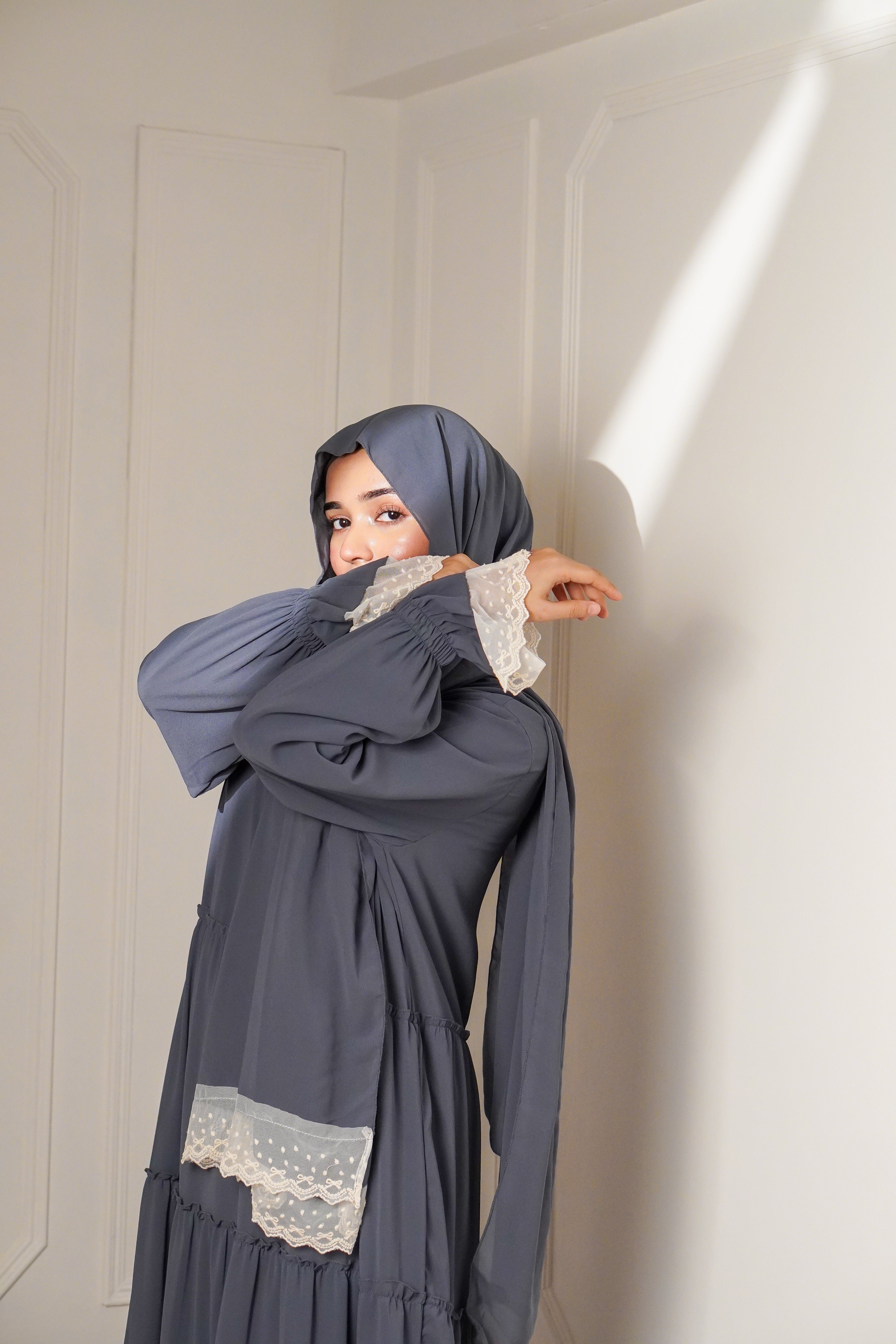 Feriha 2.0 Ruffled Dress - ASH GRAY