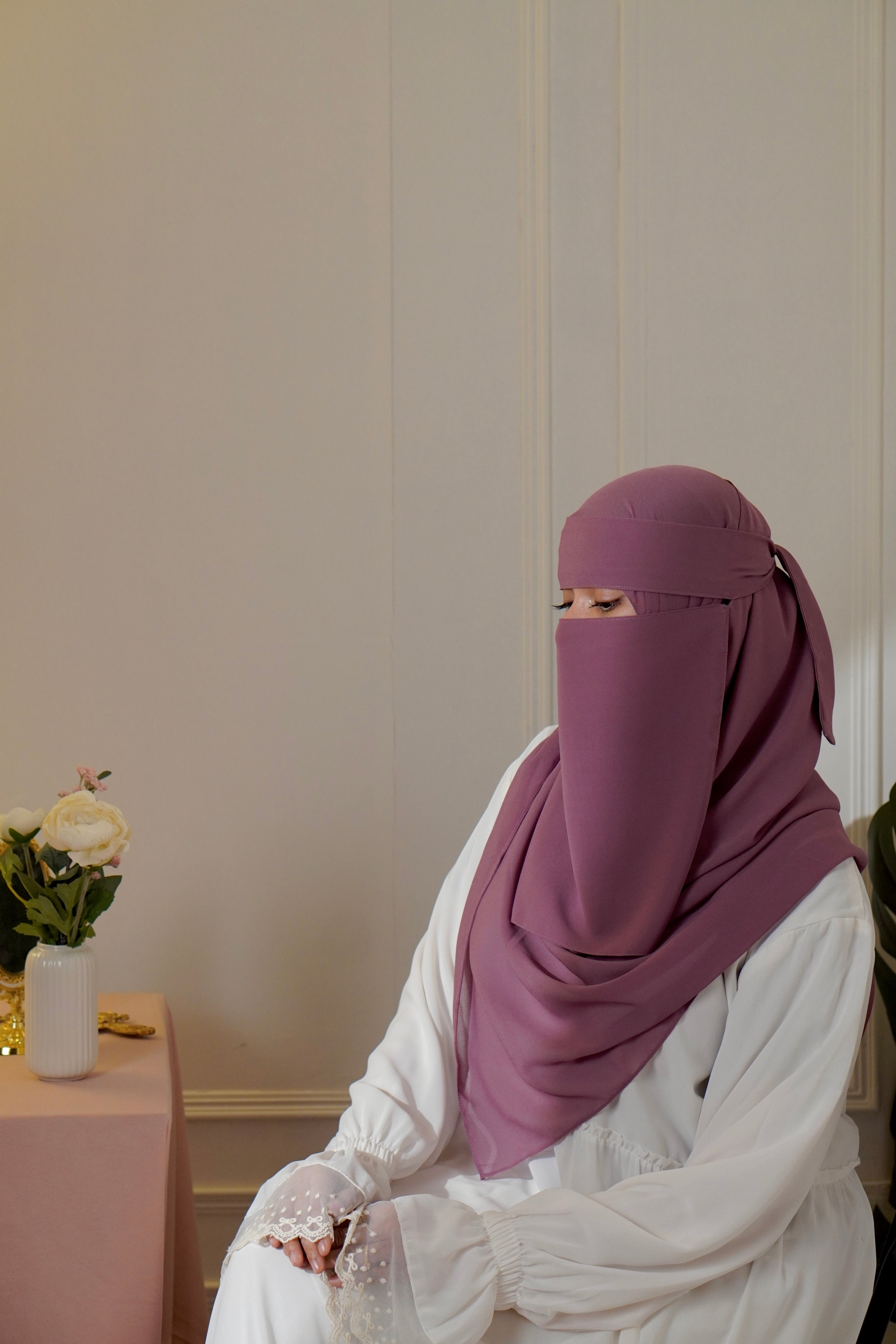 Matching Niqab Set - Mauve