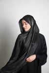 Premium Organza Hijab - Midnight Black