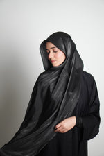 Premium Organza Hijab - Midnight Black