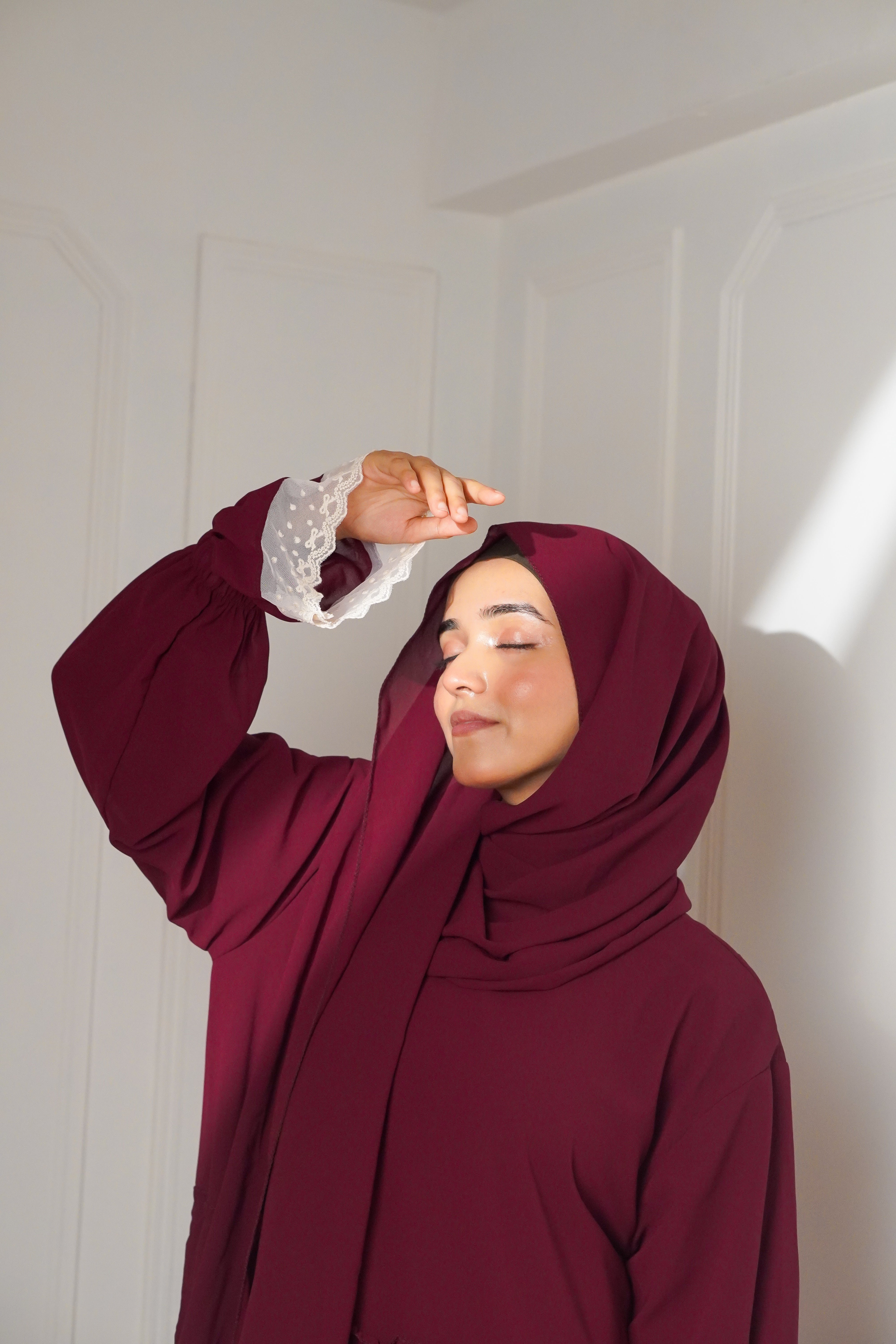 Feriha 2.0 Ruffled Dress - MAROON