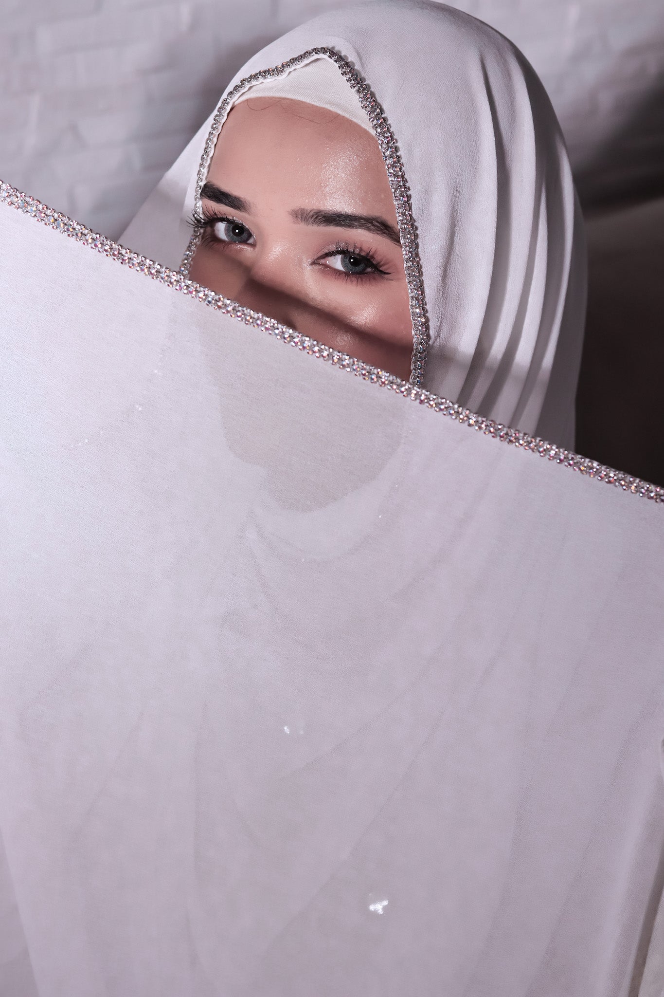 Crystal Hijab - White