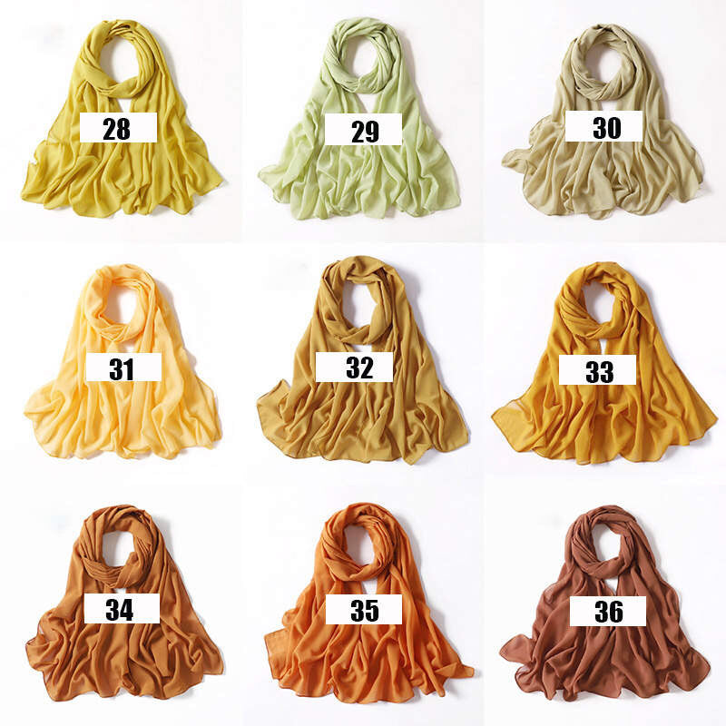 Luxe Georgette Hijab - Shades 28 to 36