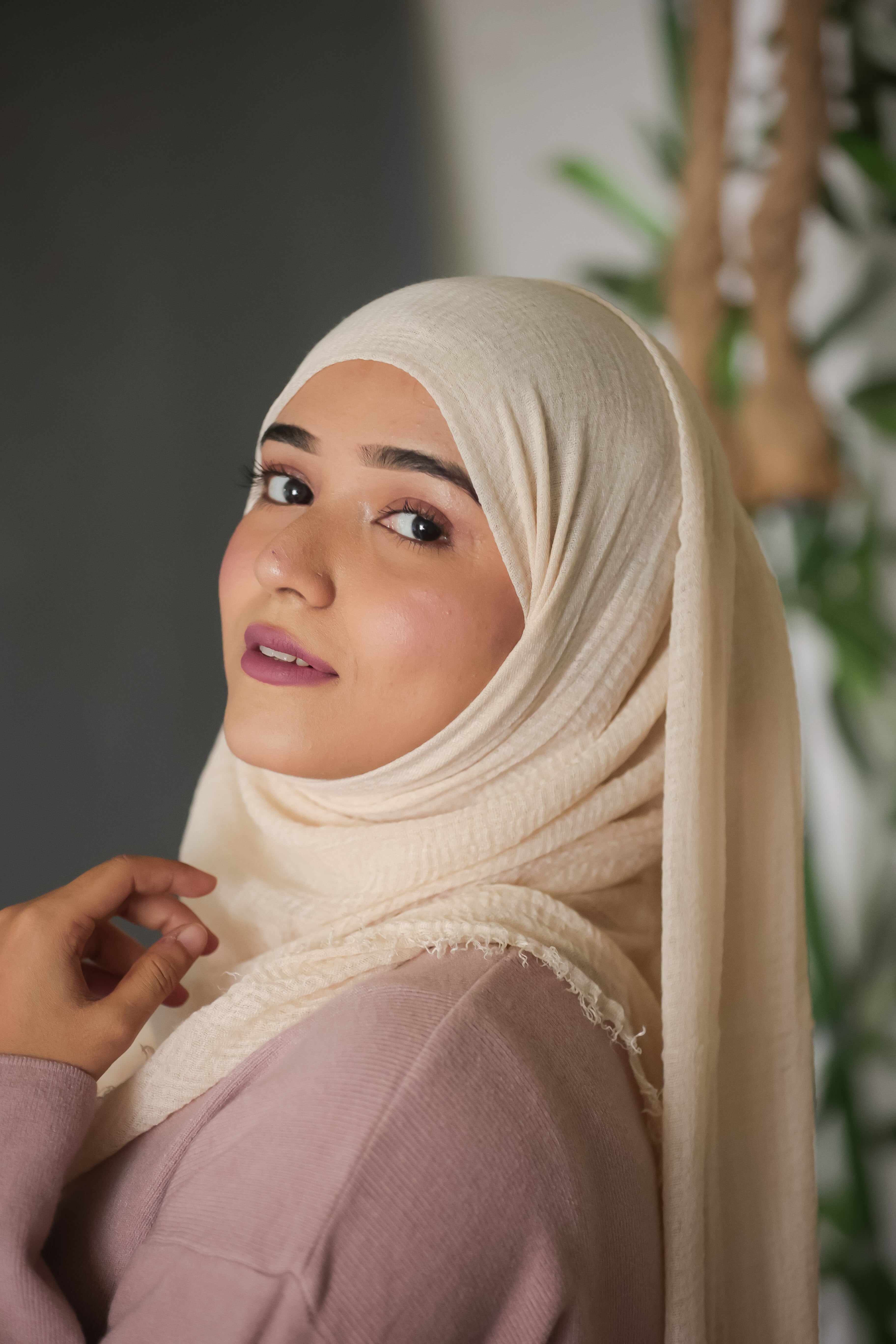 Crumbled Cotton Hijab - #5