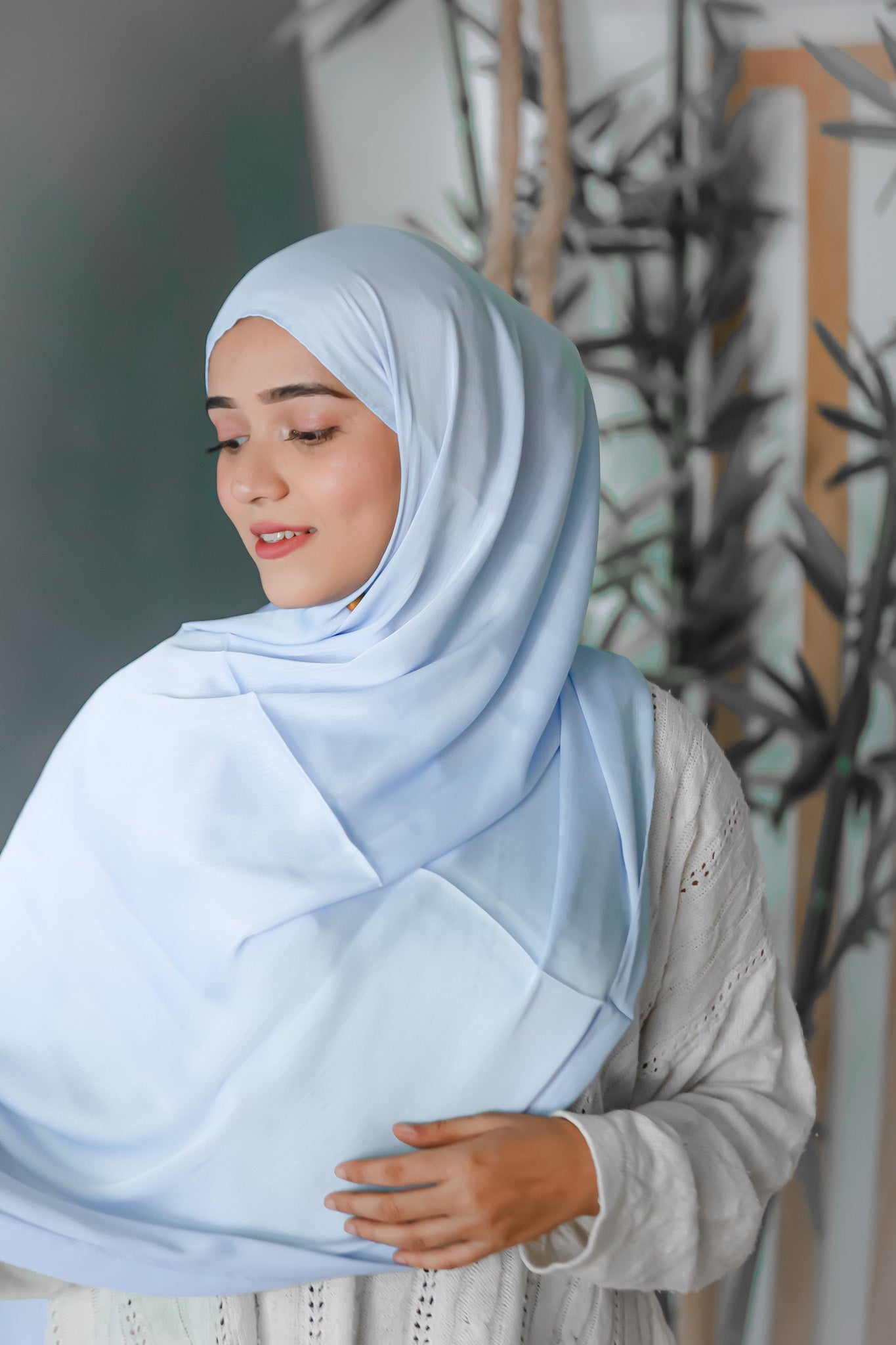 MUNA SATIN SILK - Baby Blue