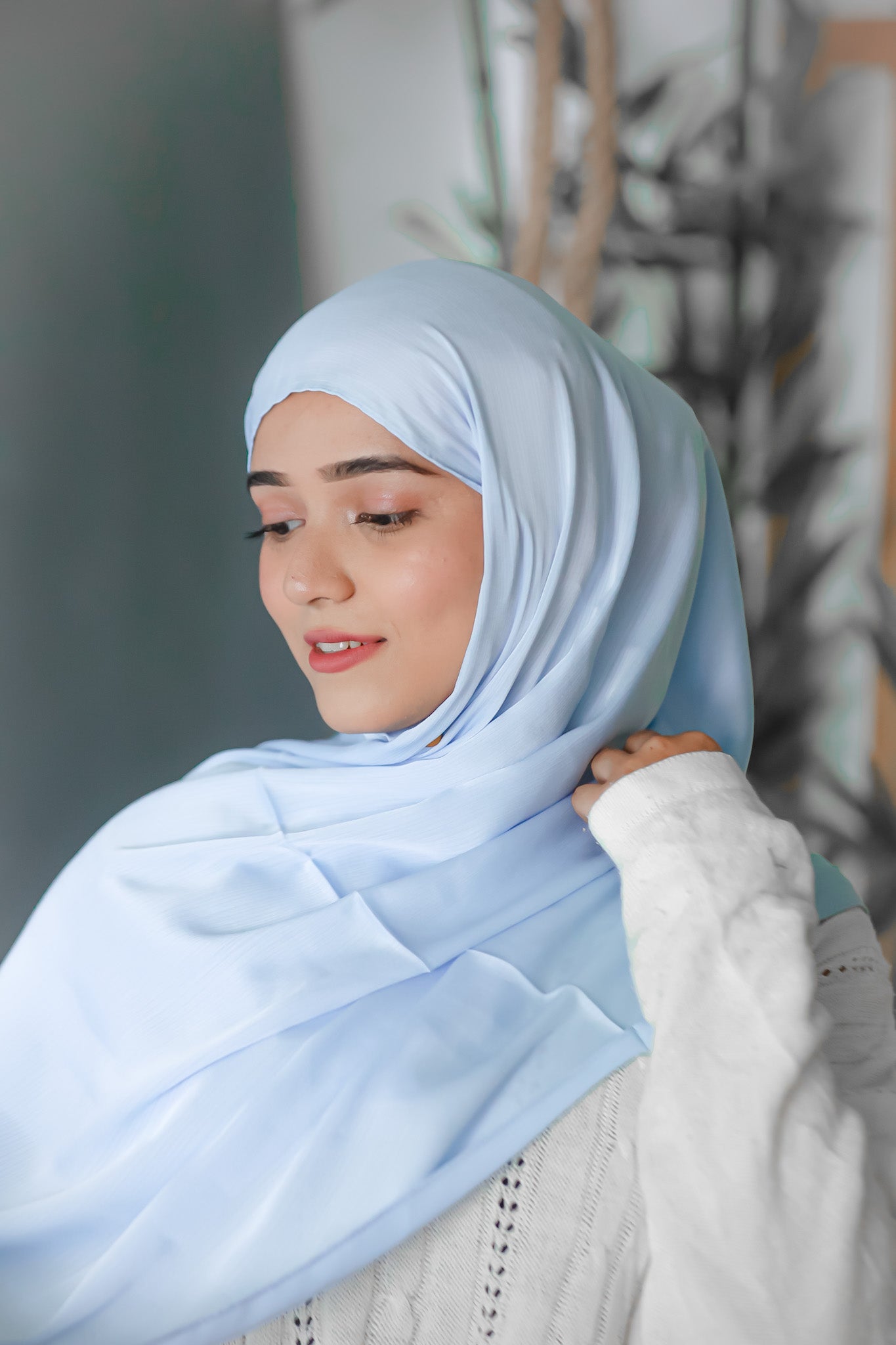 MUNA SATIN SILK - Baby Blue