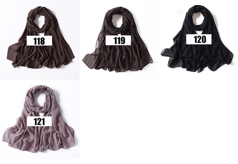 Luxe Georgette Hijab - Shades 118 to 121