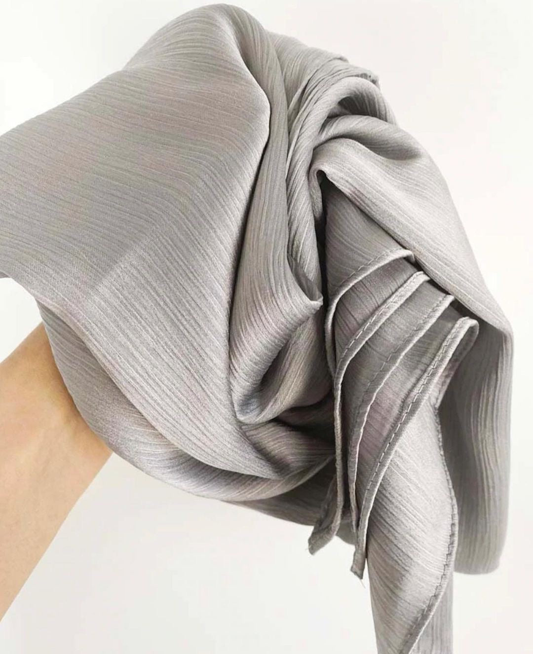 MUNA SATIN SILK CREPE - Silver