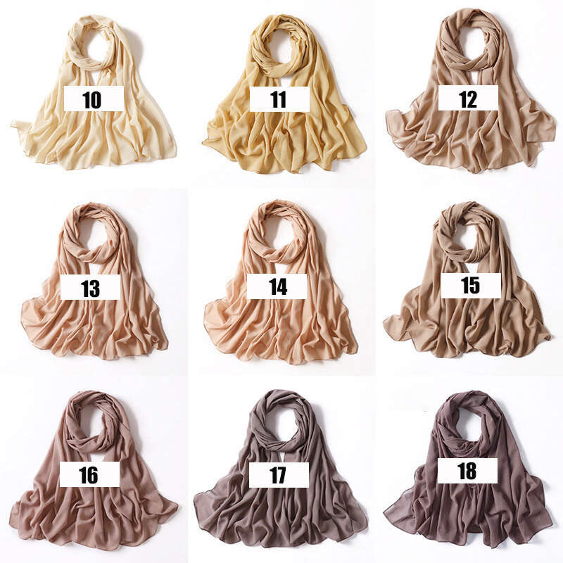 Luxe Georgette Hijab - Shades 10 to 18