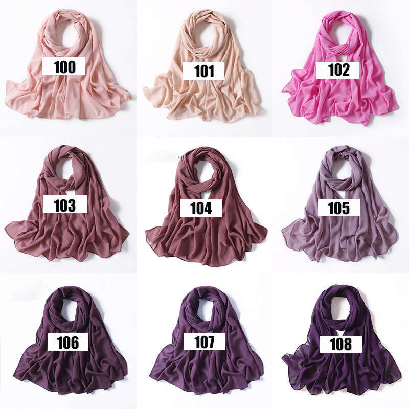 Luxe Georgette Hijab - Shades 100 to 108