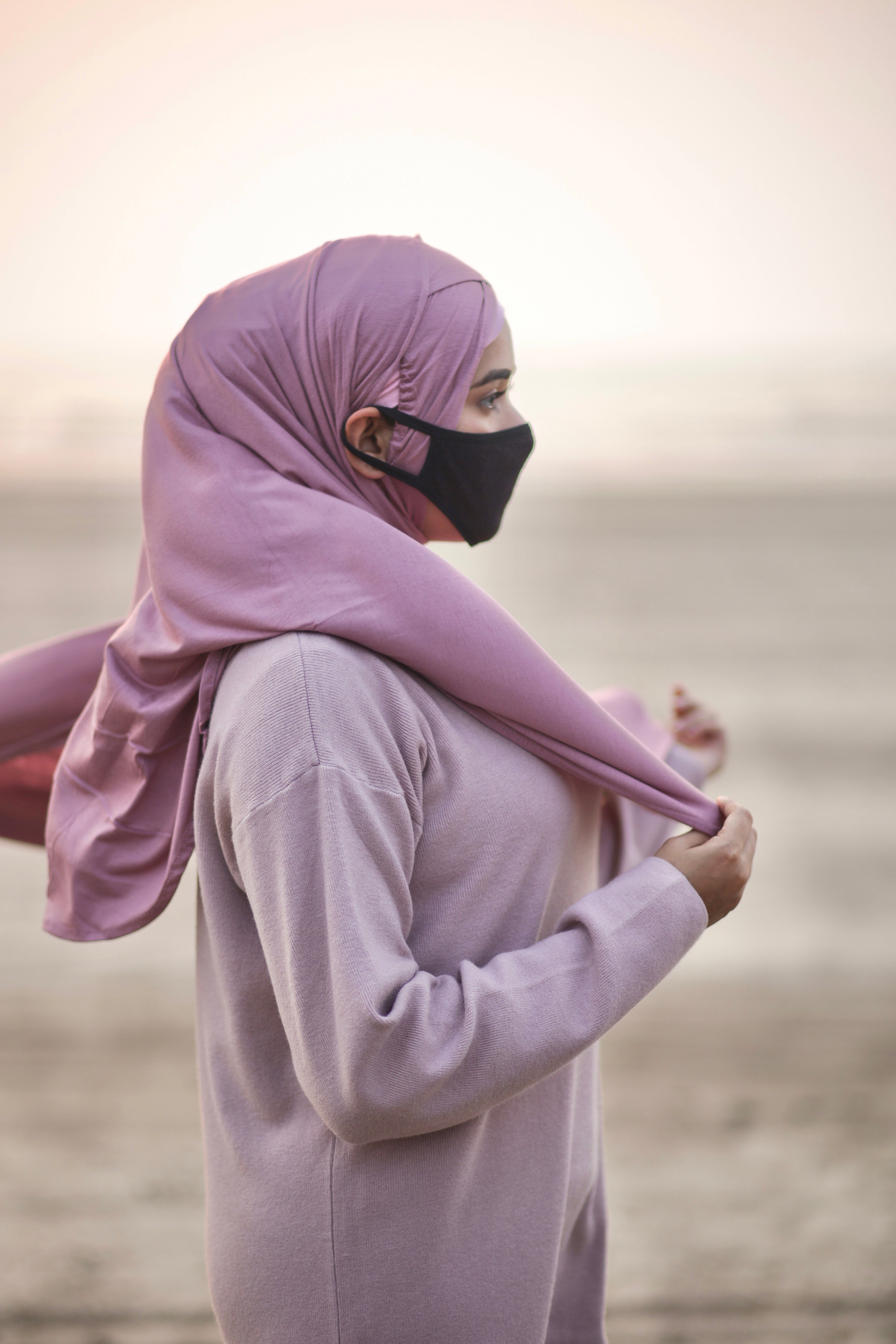 EAR SLIT HIJAB - MAUVE