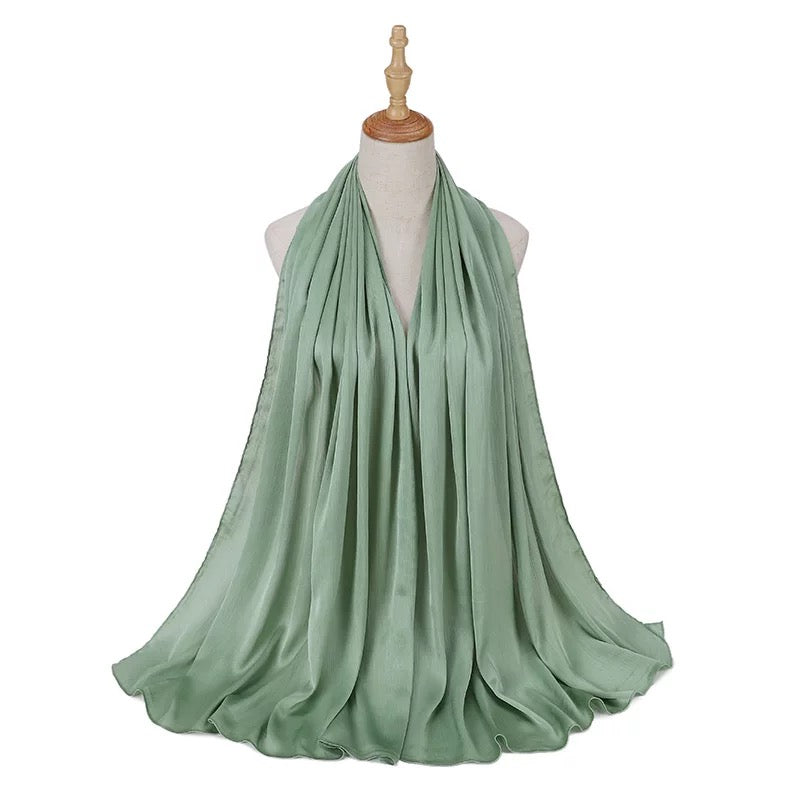 MUNA SATIN SILK - Sage Green