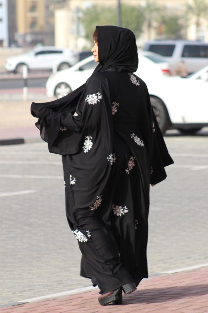 Kaftan Abayah - white work