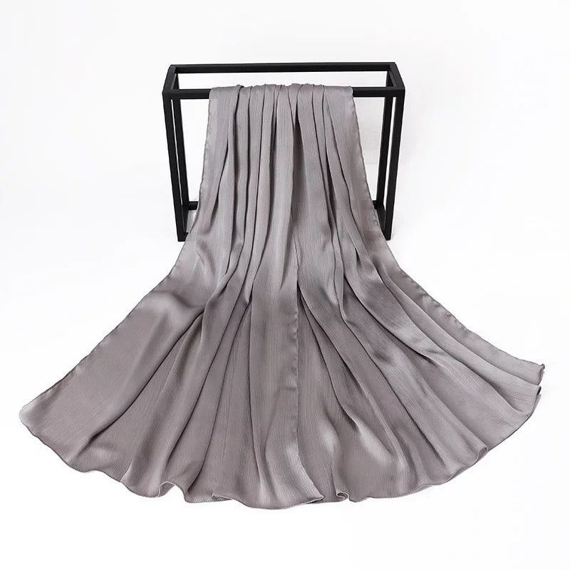 MUNA SATIN SILK CREPE - Silver